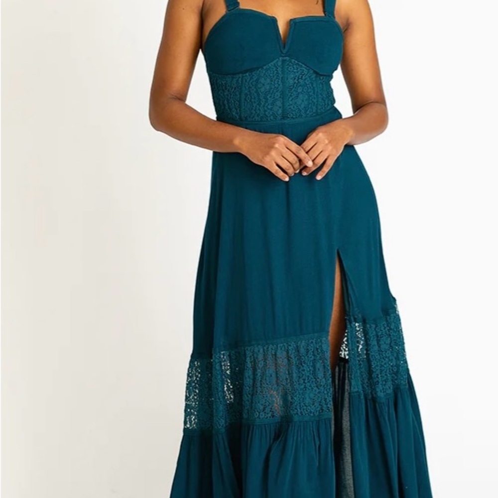 Rinnah Dress in Deep Ocean